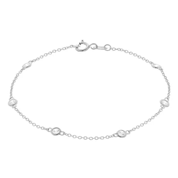 Mini Diamond Silver Bracelet