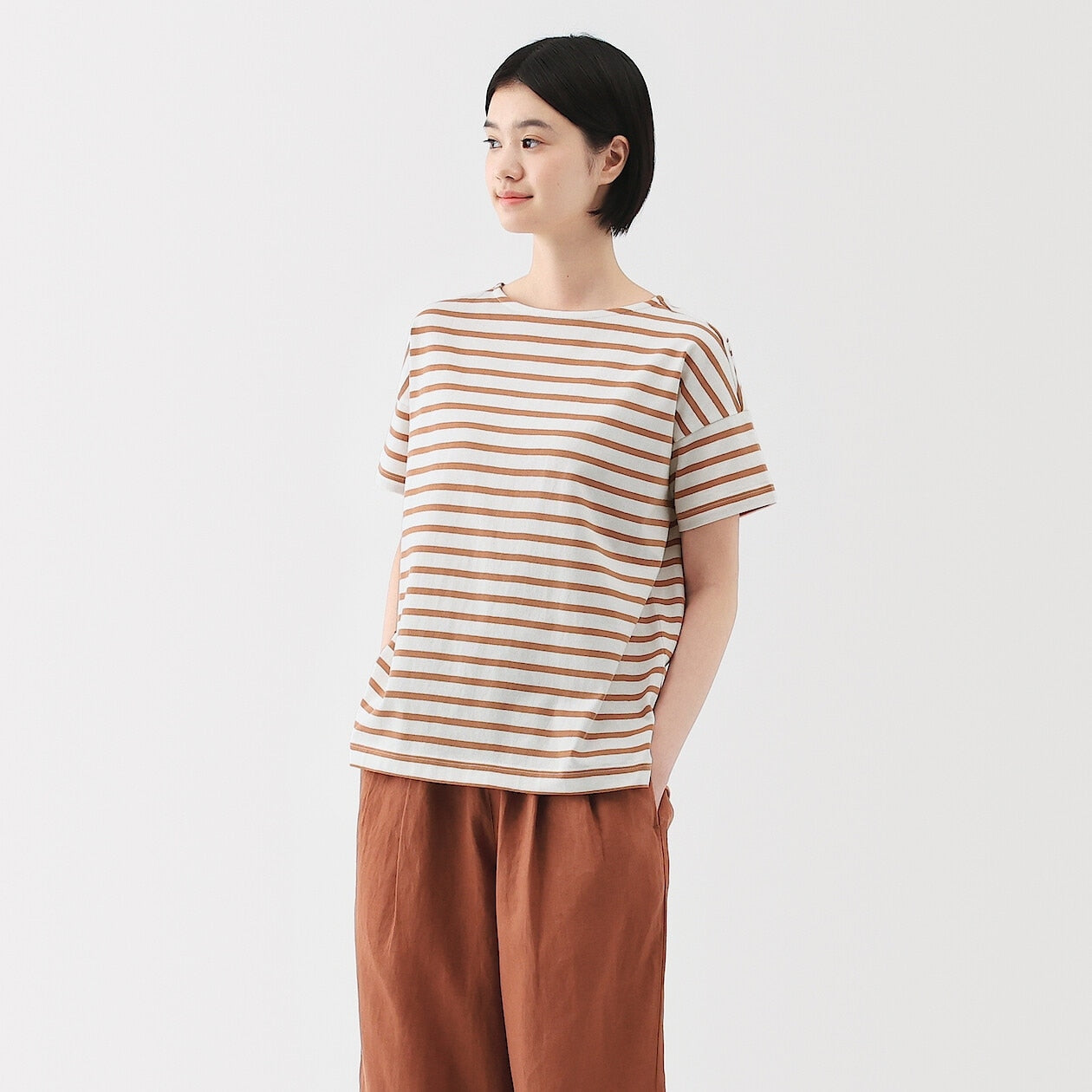 T-shirt rayé en coton bio